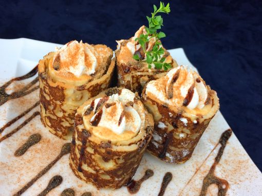 手作り生地のチョコバナナクレープ 